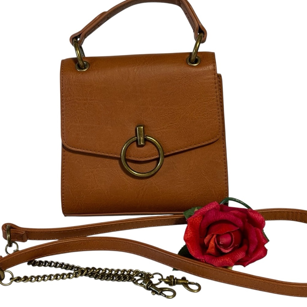 Universal threads mini Crossbody bag Snap front Handle & removable chain strap